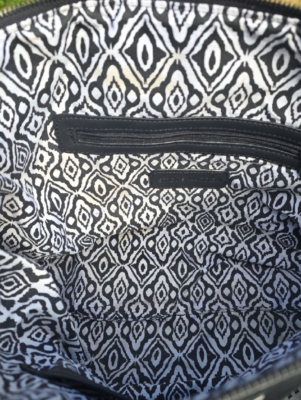 Steve Madden Black Perforated Tote Satchel - Picture 7 of 11